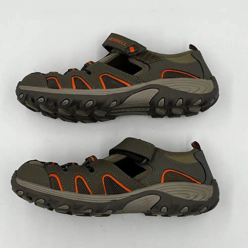 Merrell Kid's Hydro H2O Hiker Sandal Sport Shoes sz 3 Gunsmoke/Orange
